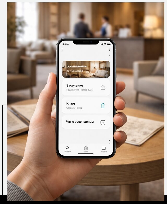 Мобильное приложение для гостей отеля в Новодвинске, управление сервисом
